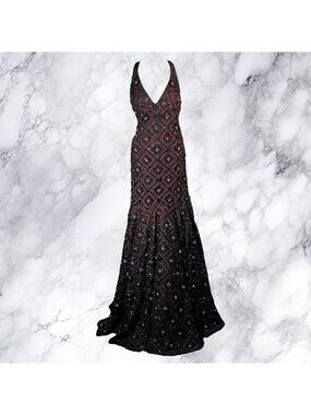 VTG Sue Wong Nocturne Beaded Gown